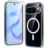 Transparente Handyhülle für Google Pixel 10/10 Pro/9/9 Pro (6,3 Zoll): Magnetisches Laden, stoßfest, Magsafe-Unterstützung